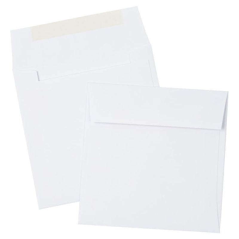JAM PAPER 4.5 x 4.5 Square Invitation Envelopes - White - 100/Pack - Image 3